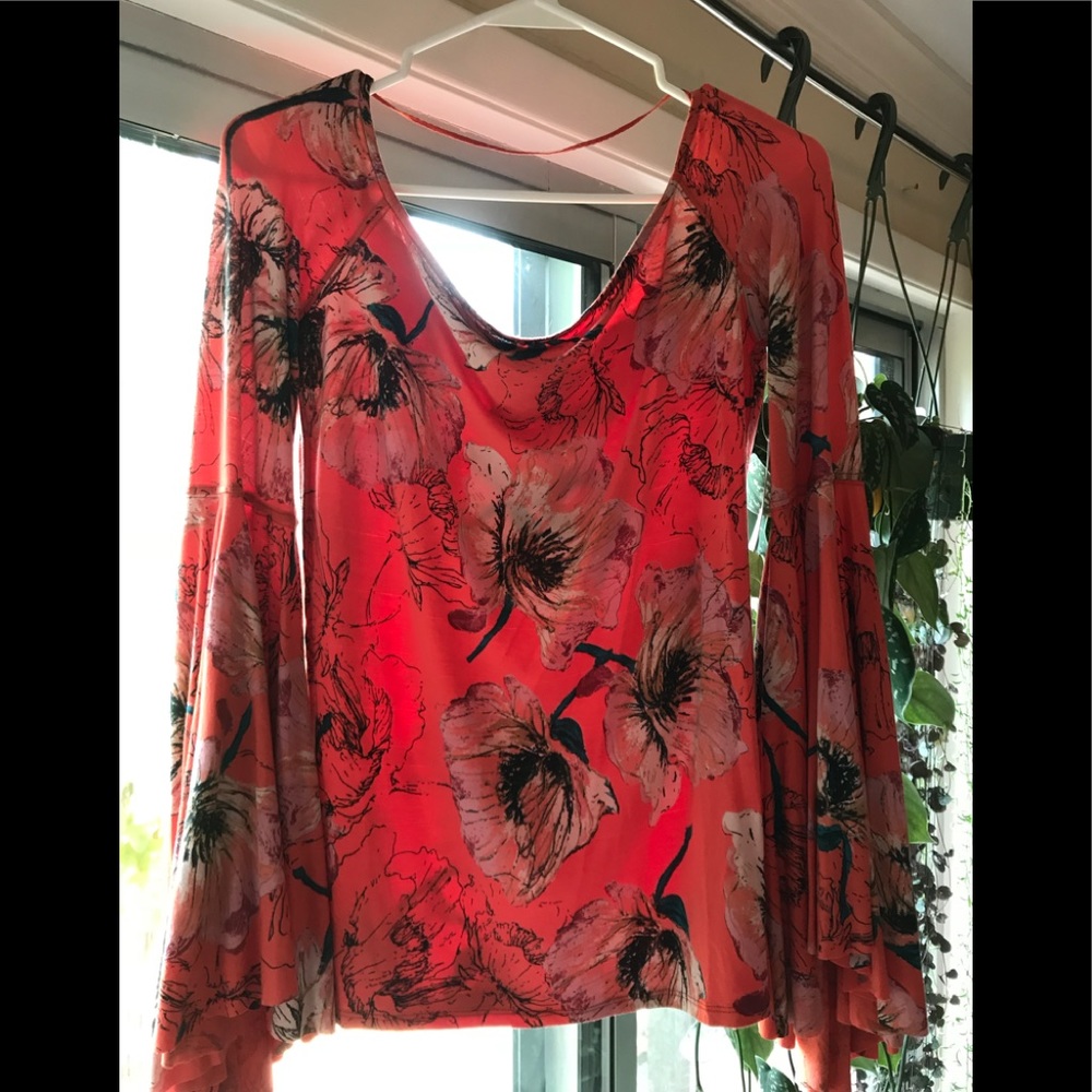 Free People butterfly sleeve shirt